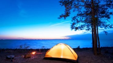 camping gokarna beach night