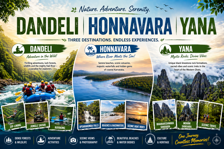 Dandeli Honnavara Yana Tour Package